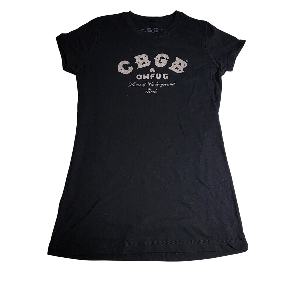 CBGB OMFUG Home of Underground Rock Black Graphic T-Shirt Medium Slim Fit NYC